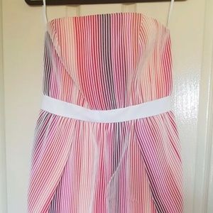 Camilla and Marc C&M Womens Strapless Midi Dress Red Orange Size 8